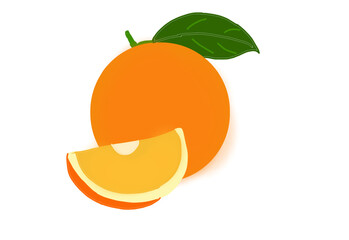 vector illustration of an orange fruit