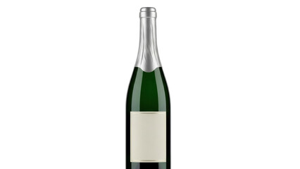 Isolated bottle of sparkling wine for New Year celebrations, weddings, and special events