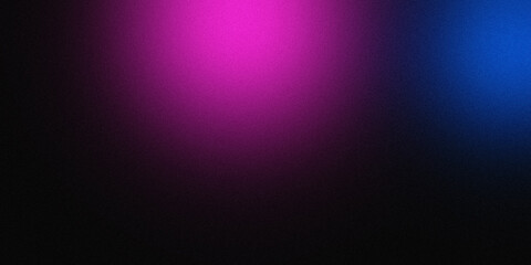 Obraz premium Abstract gradient background with blue and purple glowing light on dark grainy texture.