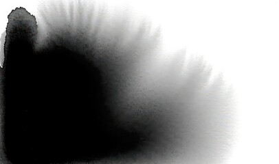 A black and white abstract image with a dark shadow and a bright light