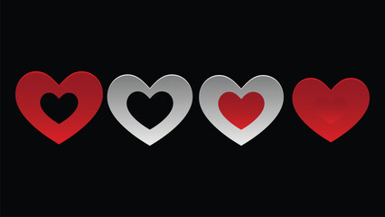 Four hearts in a row