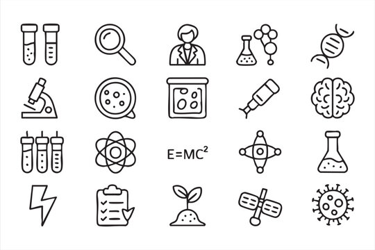 Medical and Science UI Icons for Testing and Analysis Applications