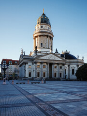 Obraz premium The New Church on Gendarmenmarkt in Berlin, Germany