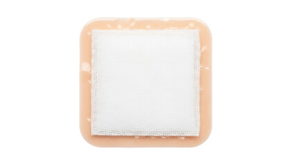 Isolated adhesive bandage with gauze pad provides wound care and protection on injuries skin © Oisin