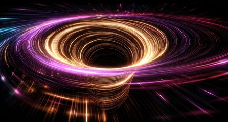 Abstract swirling vortex of vibrant colors