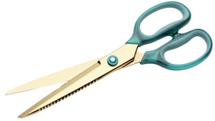 Isolated zig zag scissors cutting tools craft supplies precision sewing scissors hobby craft