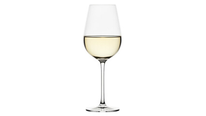 Isolated elegant glass of white wine for celebration of festive occasion or wine tasting