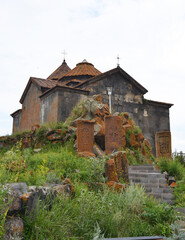 Hayravank Monastery, a monastic complex on a cliff by the shores of Lake Sevan in Armenia