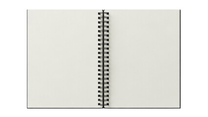 Isolated Notepad, Diary, Notebook, Journal Open Blank Pages for Writing or Drawing Mockup Template