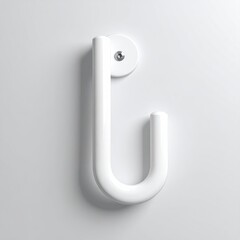 Simple white wall hook