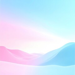 Pastel landscape with soft, flowing hills