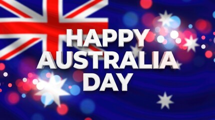 Happy australia day vibrant celebration with festive elements and bright colors showcasing national pride and joy