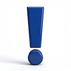3D rendered blue exclamation point (2)