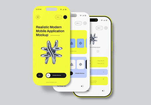 Clean Mobile Application Mockup Display