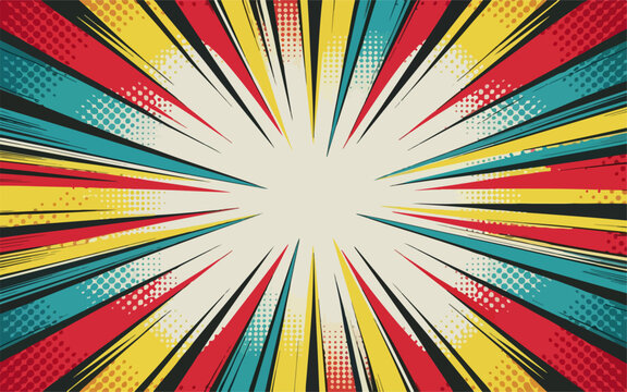 colorful Comics rays background , colorful Comics rays abstract background
