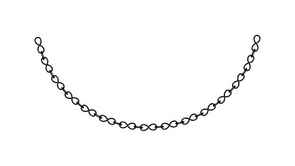 Infinity Chain symbol, black isolated silhouette