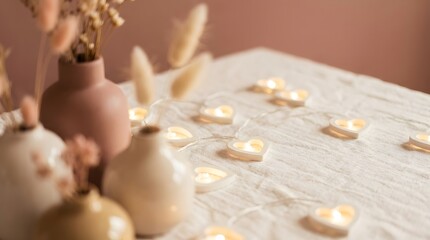 Festive red and gold heart pattern background for Valentine