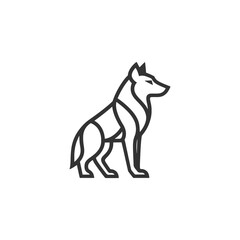 Fototapeta premium Alpine Wolf Vector Template