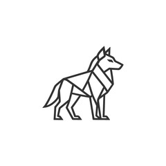 Obraz premium Vector Wolf Starbound Crest