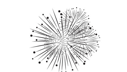 Fototapeta premium Abstract Firework Explosion Illustration on Transparent Background