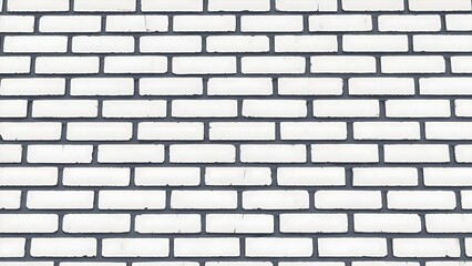 Seamless Pattern of a White Brick Wall with Dark Mortar Lines for Background Texture