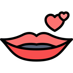 Obraz premium Lips Kiss Icon