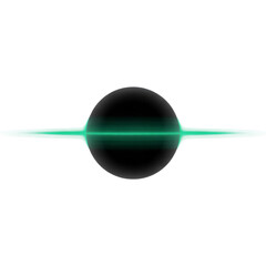 Abstract Black Hole Energy Concept with Glowing Light Isolated on Transparent Background