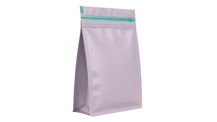 Fototapeta premium Isolated pouch bag, food packaging with resealable zipper, metallic foil, stand-up design