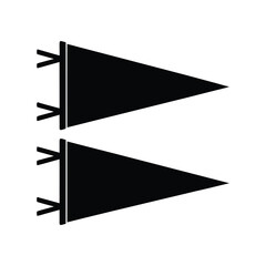 Blank championship pennant flag templates for school and collegiate logos
