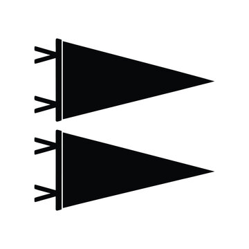 Blank championship pennant flag templates for school and collegiate logos
