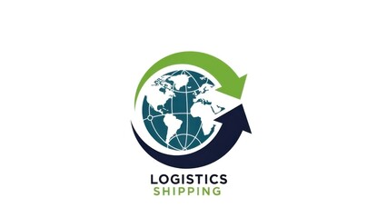 Fototapeta premium Global logistics and shipping solution for worldwide delivery and supply chain management