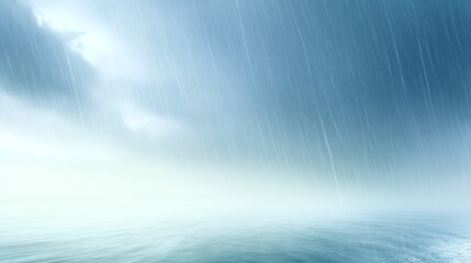 Expansive water body reflects sky vast liquid surface stretches to horizon expansive