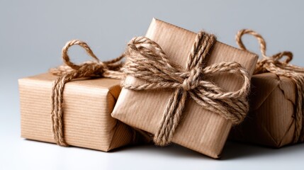 An appealing arrangement of elegantly wrapped gifts showcases attention to detail and creativity, perfect for special occasions and celebrations that evoke joy and surprise.