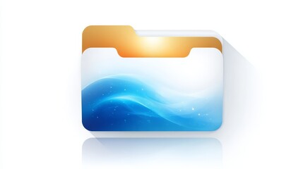Digital folder icon graphic clean simple folder icon for digital interfaces digital