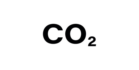 Carbon Dioxide (CO2) Structure Formula.