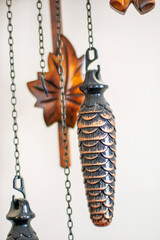 cuckoo clock pendulum pine cone shaped weights and chains
