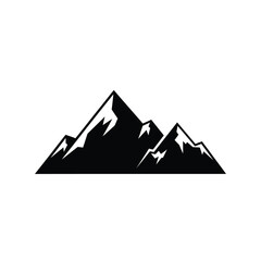 a stark depiction of jagged mountain peaks against a pure white background creates a minimalist and dramatic landscape illustration high quality