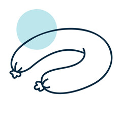 Ring Bologna Sausage Minimalistic Flat Icon © nasik