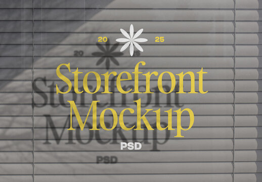 Blinds Window PSD Mockup