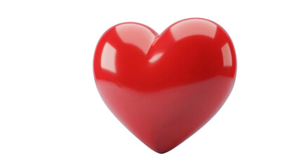 Fototapeta premium Beautiful red heart shape on white background