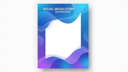 Fototapeta premium Vertical social media story background with modern abstract gradient design