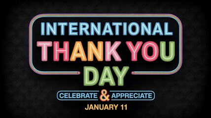 International thank you day celebration and appreciation