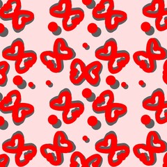 Romantic Bow Seamless Pattern Background