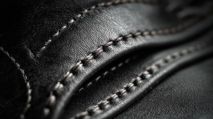 Layered reinforced leather in a medium shot emphasizing depth and strength with visible stitching highlights craftsmanship and resilience
