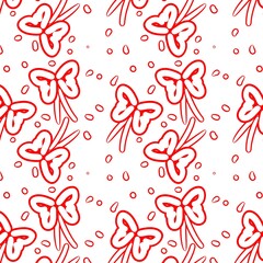 Playful Bow Seamless Pattern Illustration