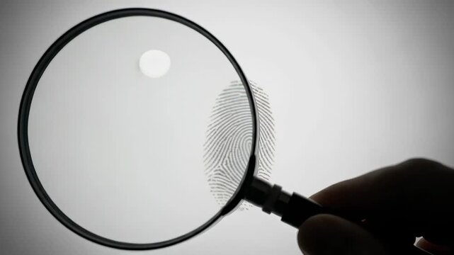 Exploring the Intricacies of a Fingerprint Magnified: A Close-Up on Ridge Patterns and Unique Identification Marks in Fingerprinting Techniques