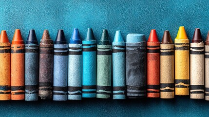 Family-resort banner: colorful crayons form welcome line-up, soft pastel pink with copy space right, tender light feels cozy, ideal for holiday hotel site or family-suite promo.