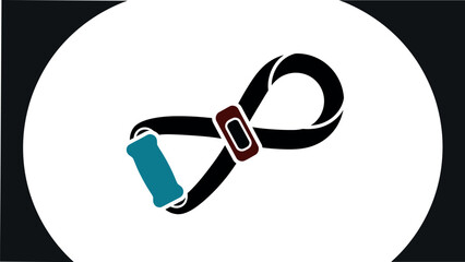 Resistance Band Exercise: The image showcases a resistance band, an essential tool for effective strength training and fitness workouts. This versatile equipment provides variable resistance.