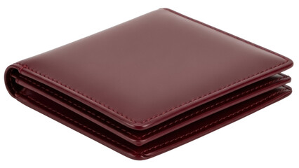Isolated maroon leather wallet, fashion accessory, simple design, personal item, mens money holder