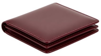 Isolated maroon leather wallet, fashion accessory, simple design, personal item, mens money holder